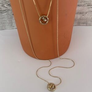 Express Gold Tone Layered Necklace NWOT